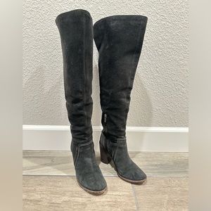 Vince Camuto Black Over-the-Knee Suede Boots Y2K Bratz